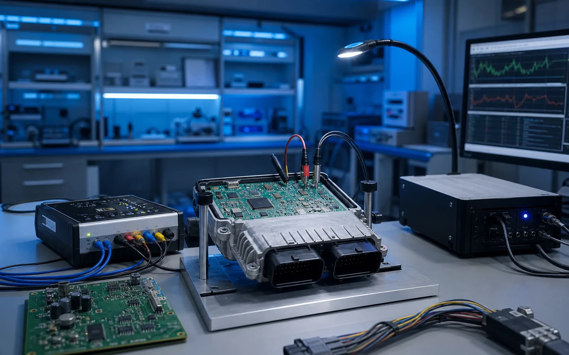 Automotive penetration testing and ECU validation visual